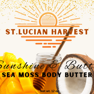 Sea moss body butter with mango, coconut.